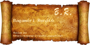 Bagaméri Renátó névjegykártya